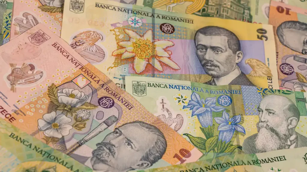 money and currency in romania - leu